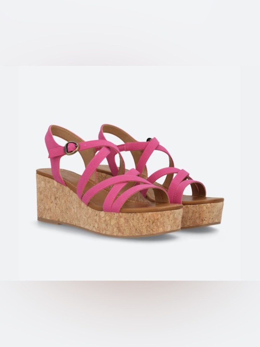 Lightweight and comfy Blowfish Malibu Pink Strappy Ankle Buckle Sandals